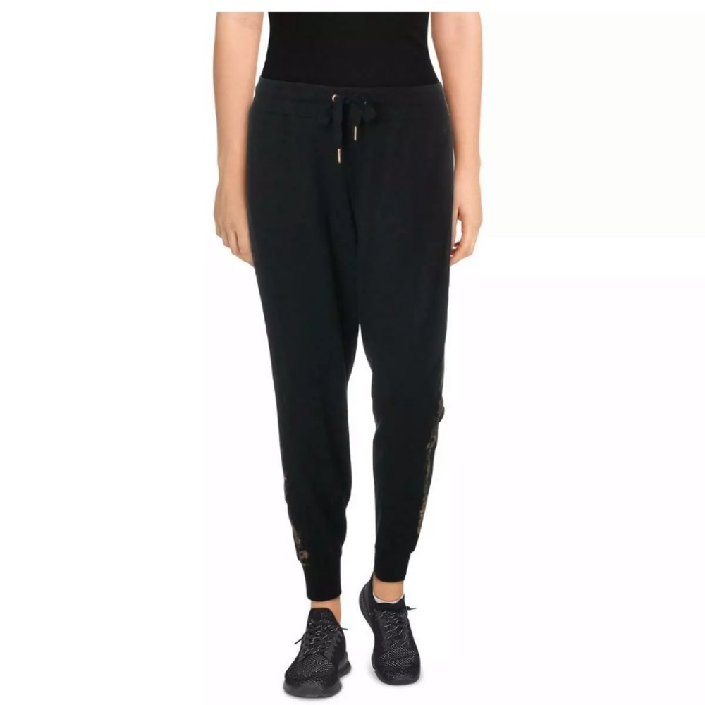 Splendid Black Yoga Jogger w/metallic stripes